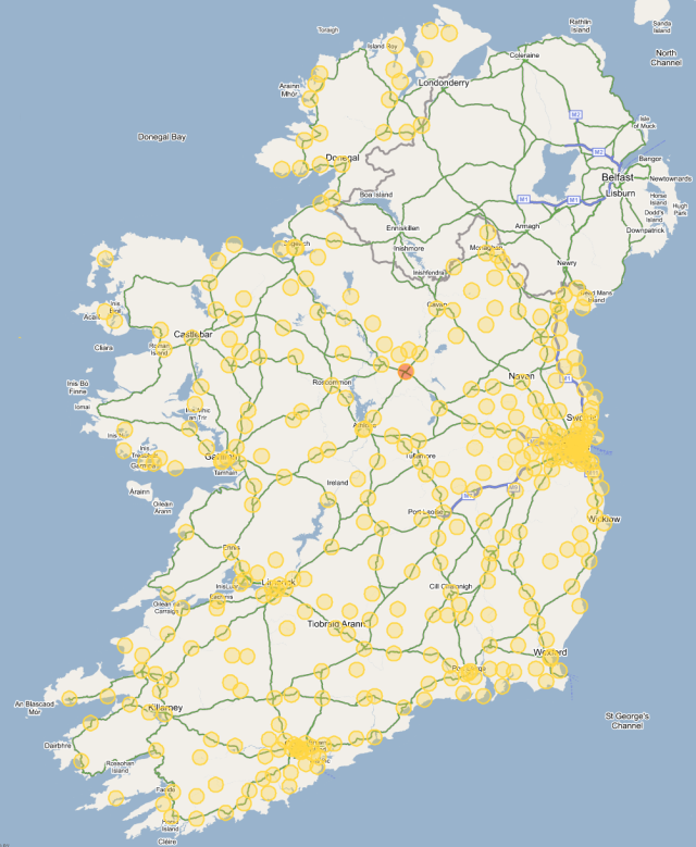 DSL coverage in Ireland