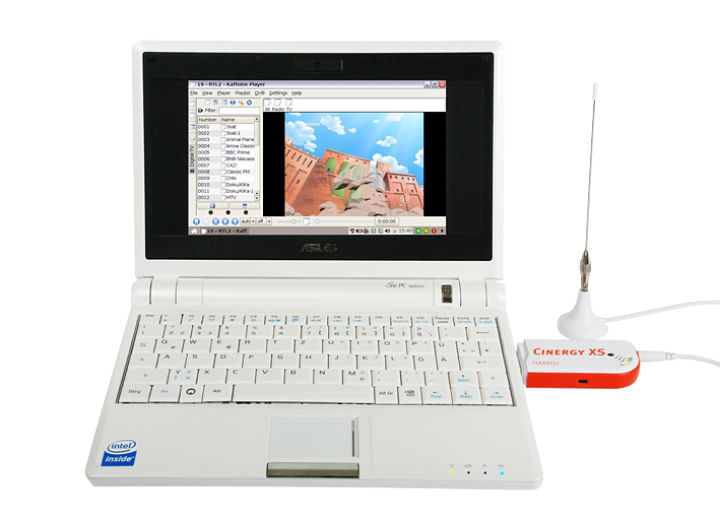 kaffine on an eeePC with terratec tv tuner