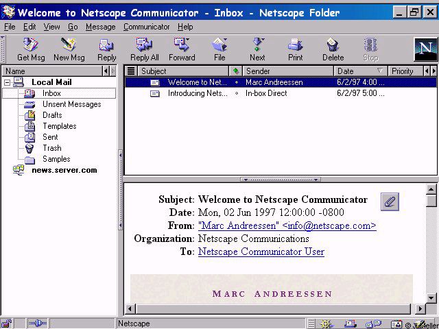 netscape communicator email client