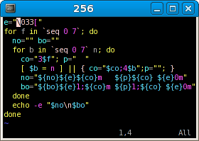 Terminal Colour Highlights